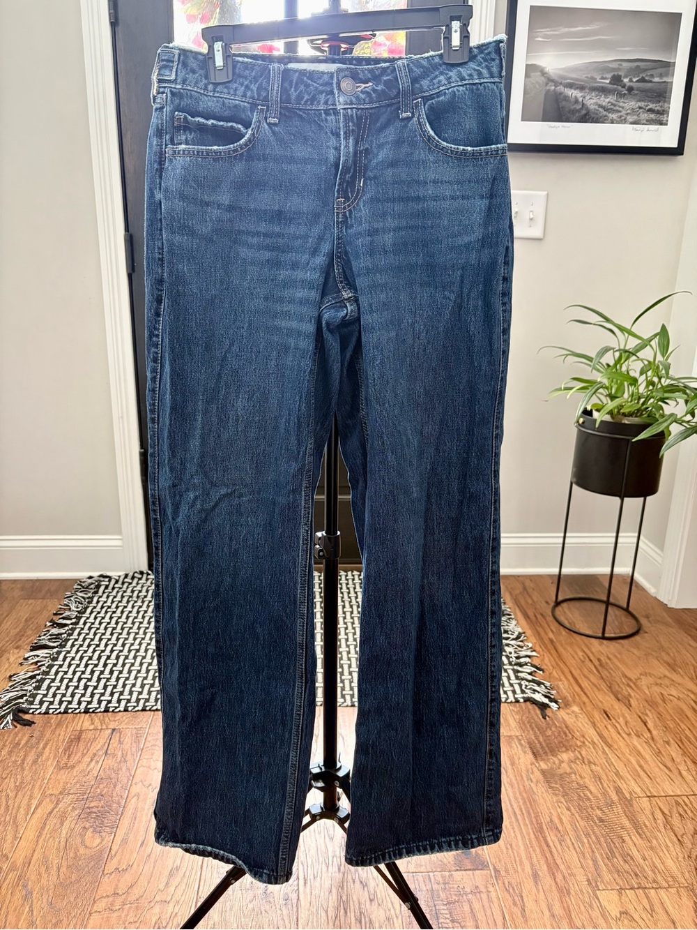 Hollister Dark Blue Lowrise Baggy Jeans